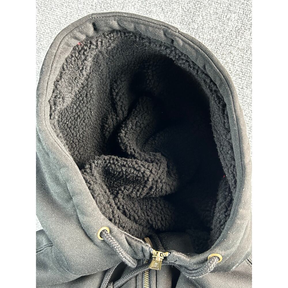 Wrangler Workwear Sherpa Lined Full Zip Hoodie Black Men's XL Heavy Duty Jacket - Picture 6 of 10
